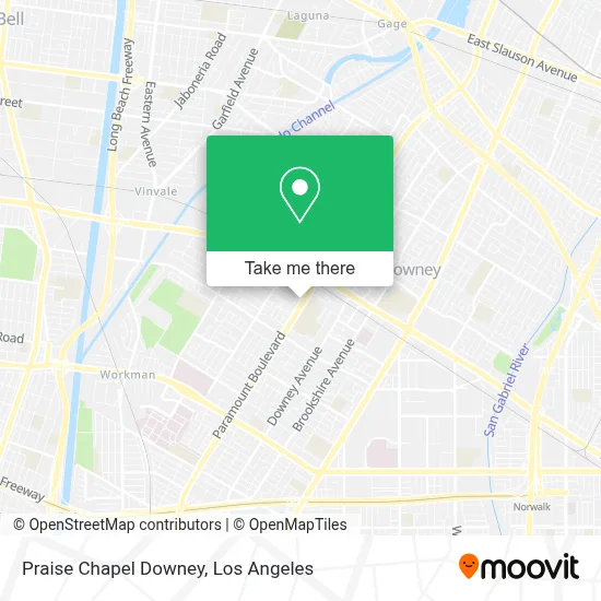 Praise Chapel Downey map