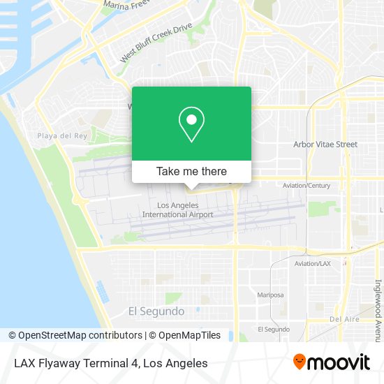 Mapa de LAX Flyaway Terminal 4