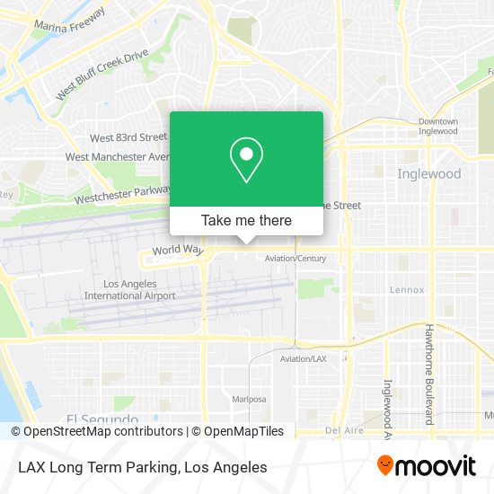 LAX Long Term Parking map