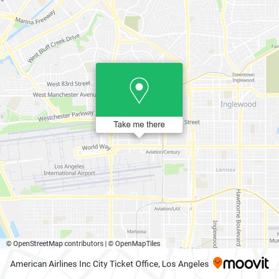 American Airlines Inc City Ticket Office map