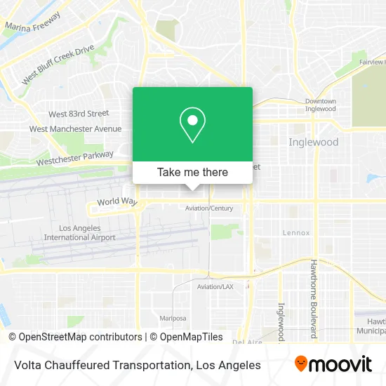 Volta Chauffeured Transportation map