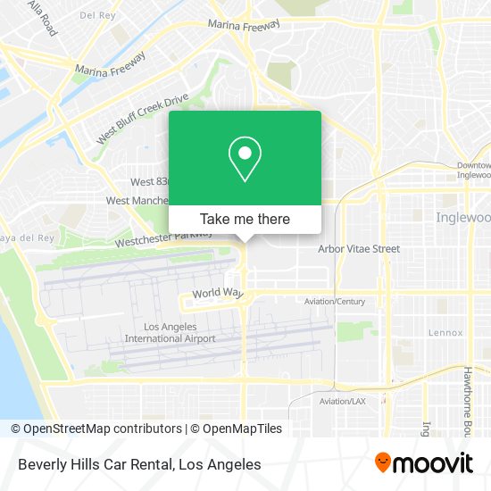 Beverly Hills Car Rental map