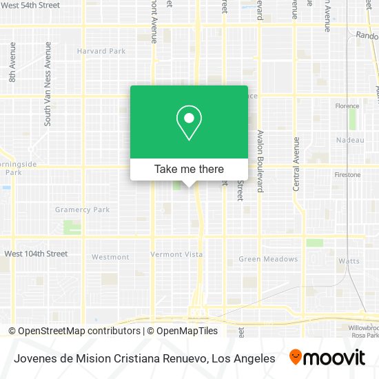 Mapa de Jovenes de Mision Cristiana Renuevo