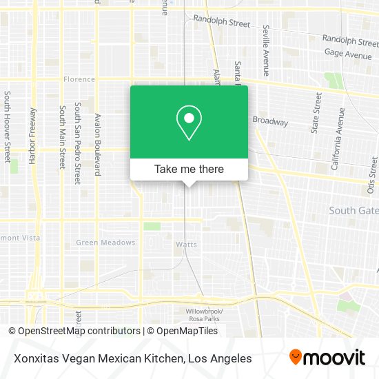 Mapa de Xonxitas Vegan Mexican Kitchen