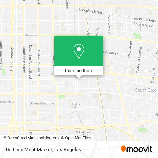 Mapa de De Leon Meat Market