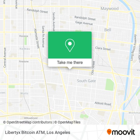 Mapa de Libertyx Bitcoin ATM