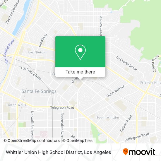 Whittier Union High School District map