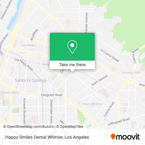 Happy Smiles Dental Whittier map