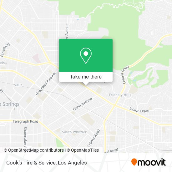 Mapa de Cook's Tire & Service