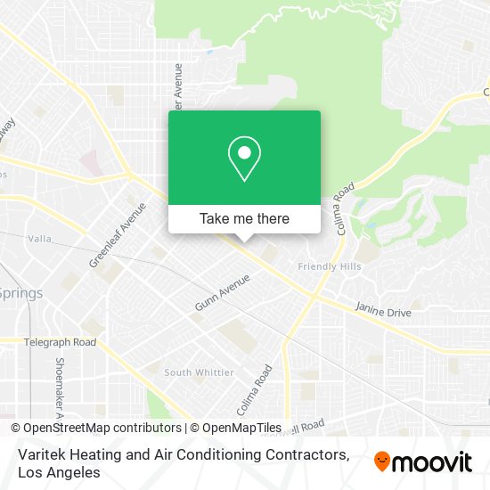 Varitek Heating and Air Conditioning Contractors map