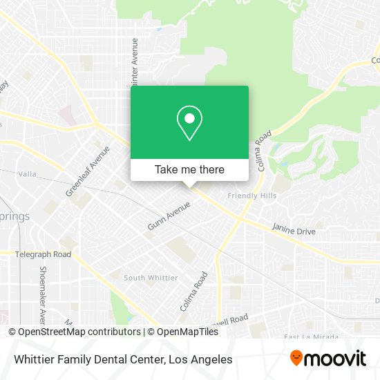 Whittier Family Dental Center map