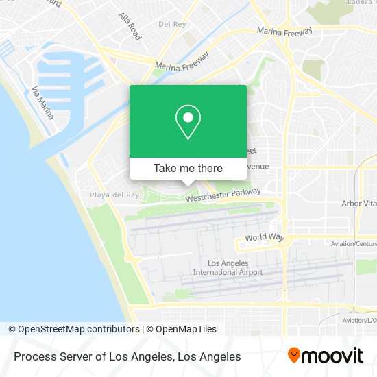 Mapa de Process Server of Los Angeles