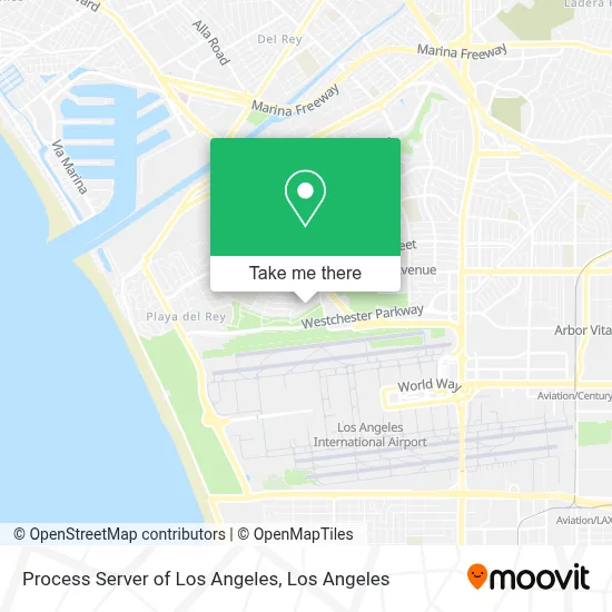 Process Server of Los Angeles map