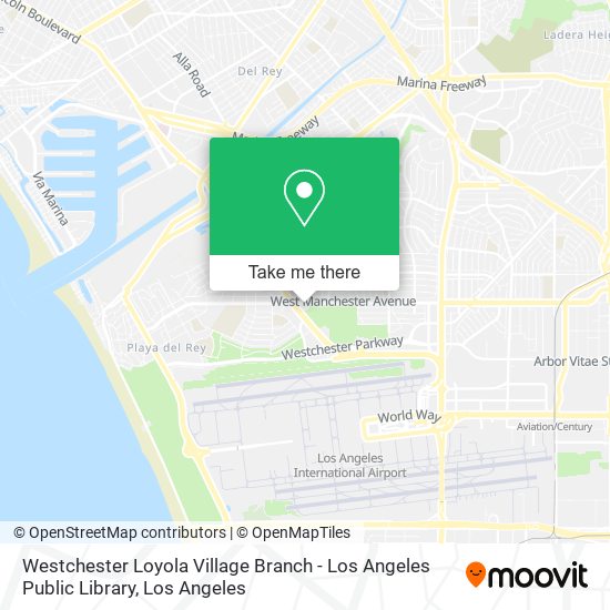 Mapa de Westchester Loyola Village Branch - Los Angeles Public Library