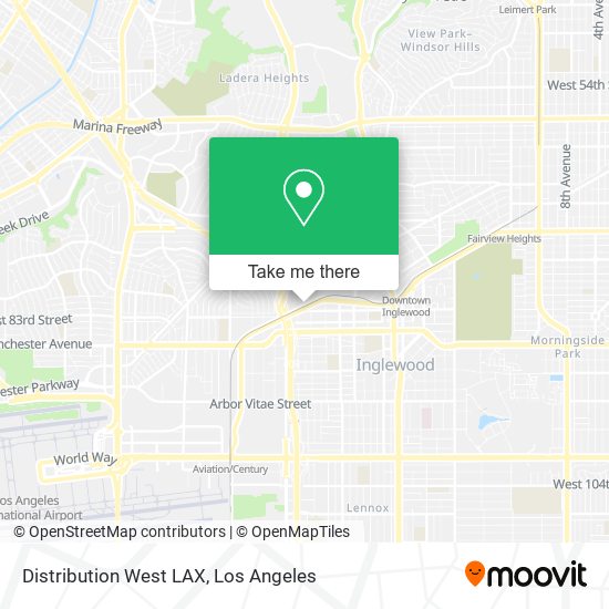 Distribution West LAX map