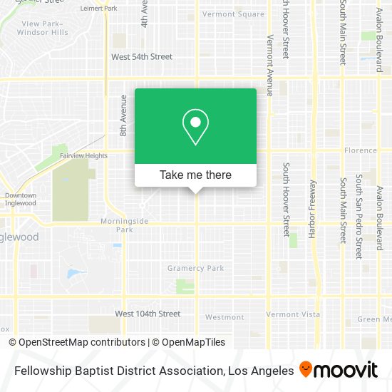 Fellowship Baptist District Association map