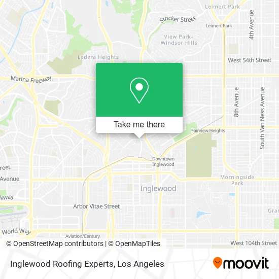 Mapa de Inglewood Roofing Experts