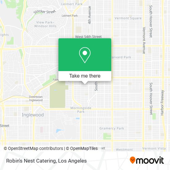 Robin's Nest Catering map