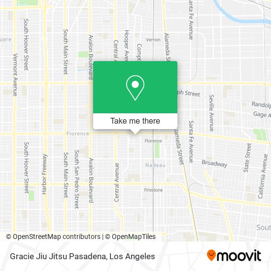 Mapa de Gracie Jiu Jitsu Pasadena