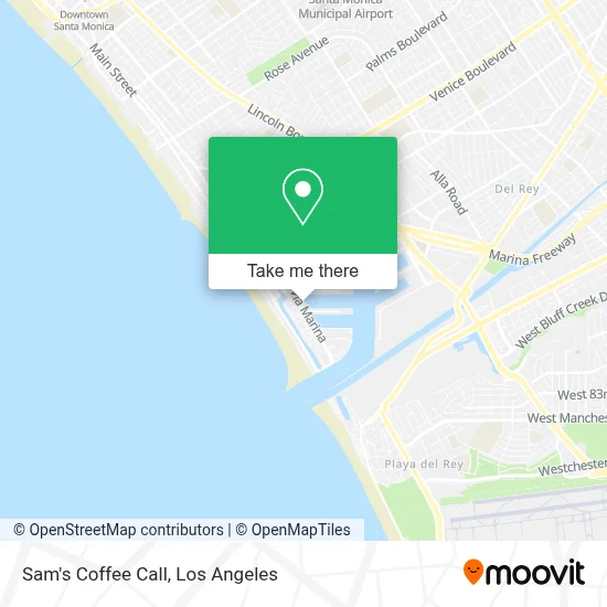 Sam's Coffee Call map