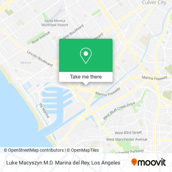 Luke Macyszyn M.D. Marina del Rey map