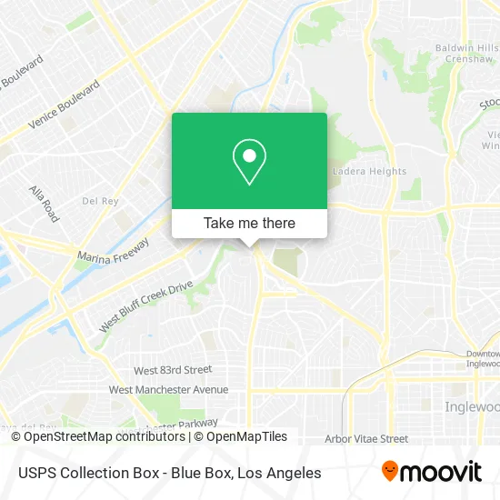 Mapa de USPS Collection Box - Blue Box