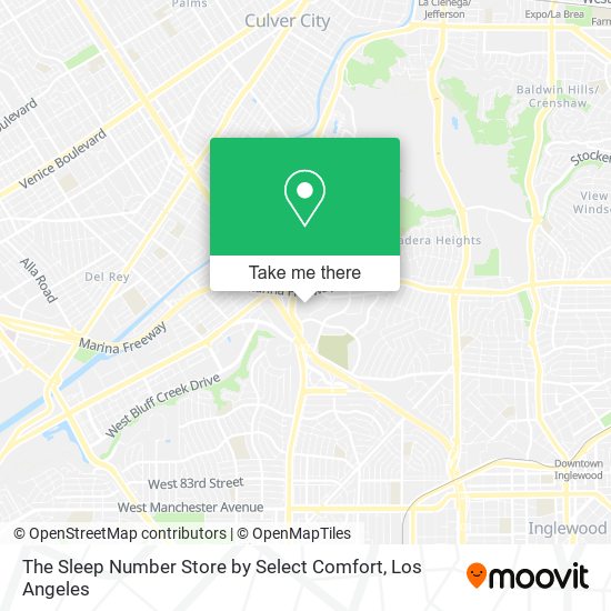 The Sleep Number Store by Select Comfort map