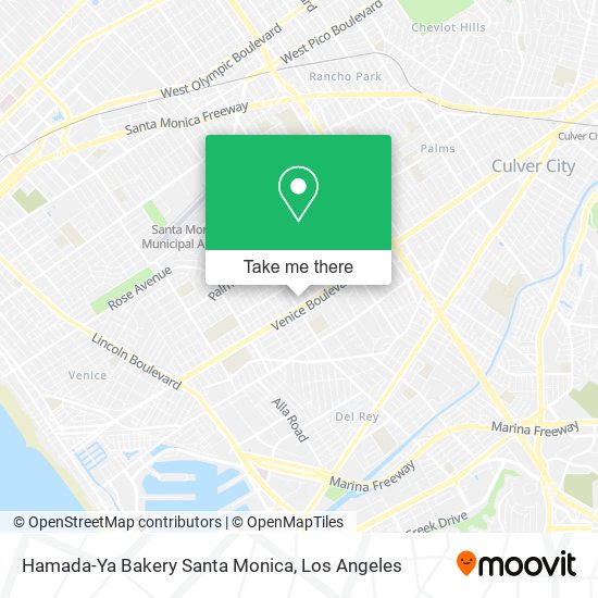 Mapa de Hamada-Ya Bakery Santa Monica