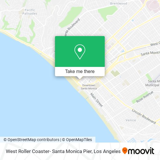 Mapa de West Roller Coaster- Santa Monica Pier