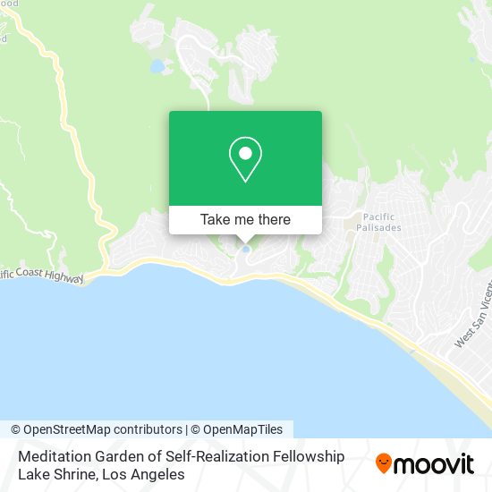 Mapa de Meditation Garden of Self-Realization Fellowship Lake Shrine