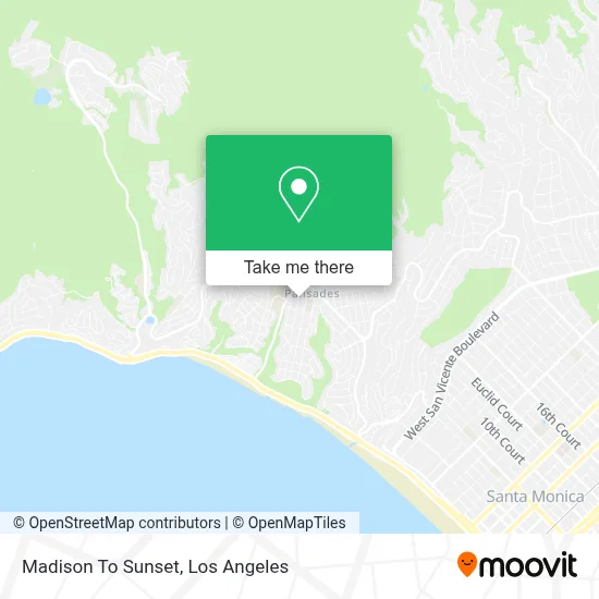 Madison To Sunset map