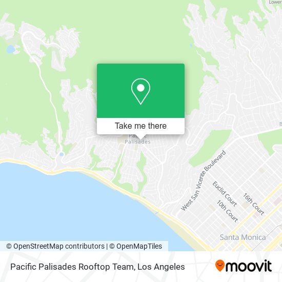 Pacific Palisades Rooftop Team map