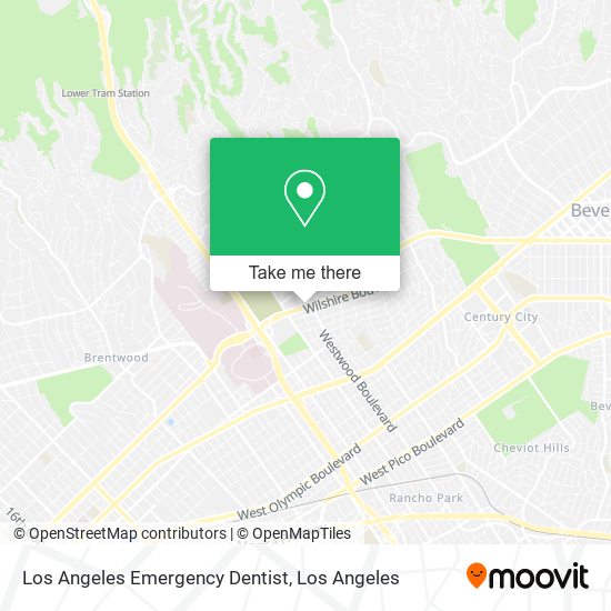 Los Angeles Emergency Dentist map