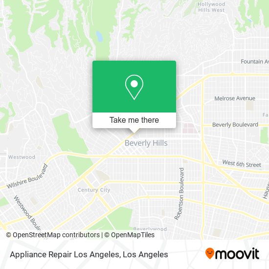 Mapa de Appliance Repair Los Angeles