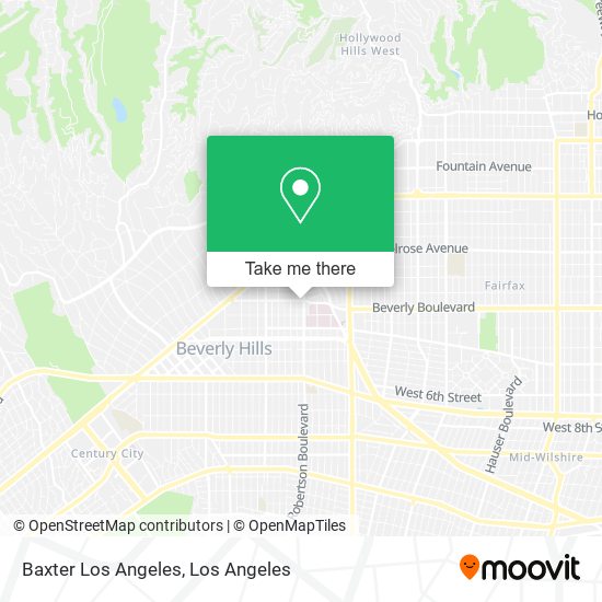 Mapa de Baxter Los Angeles