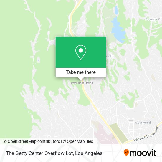 Mapa de The Getty Center Overflow Lot