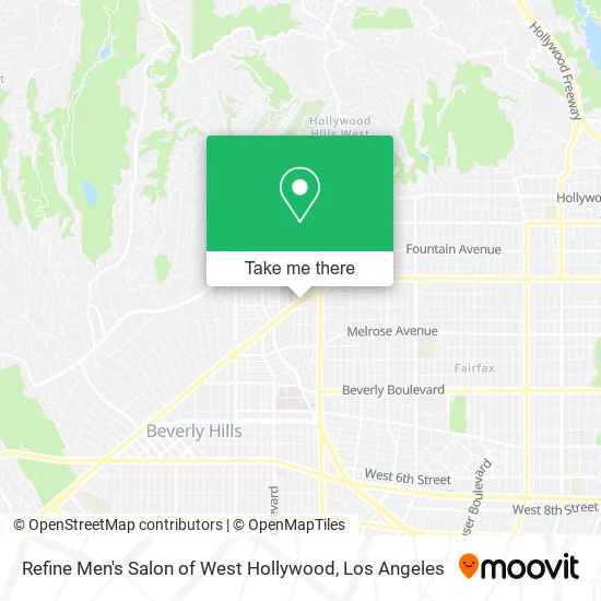 Mapa de Refine Men's Salon of West Hollywood