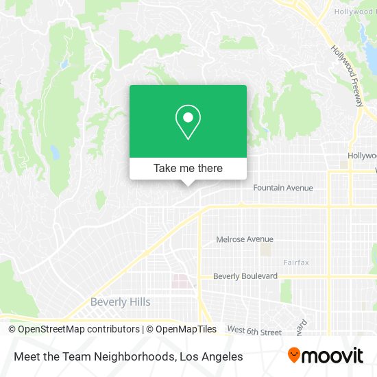Mapa de Meet the Team Neighborhoods