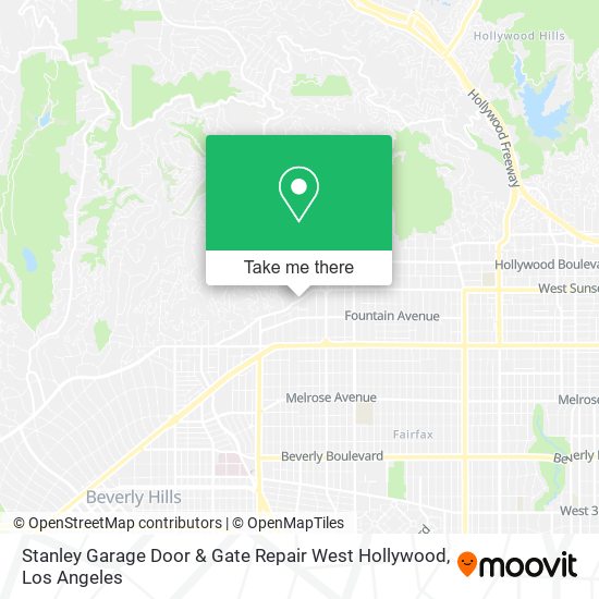 Stanley Garage Door & Gate Repair West Hollywood map