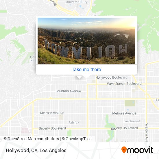 Hollywood, CA map