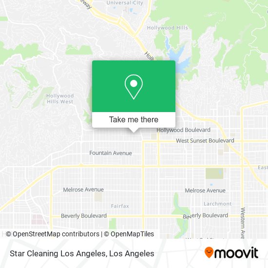 Star Cleaning Los Angeles map