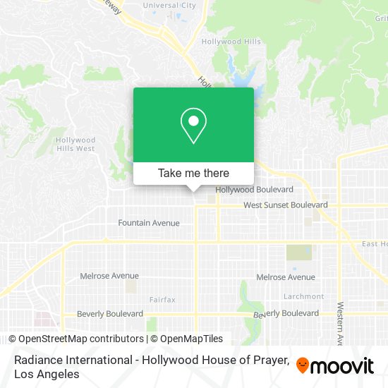 Radiance International - Hollywood House of Prayer map