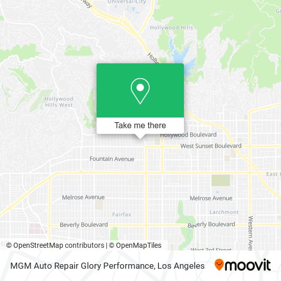 MGM Auto Repair Glory Performance map