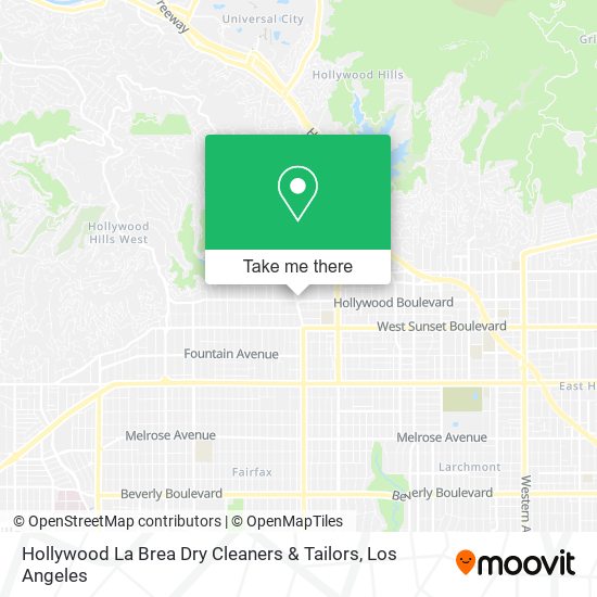 Hollywood La Brea Dry Cleaners & Tailors map
