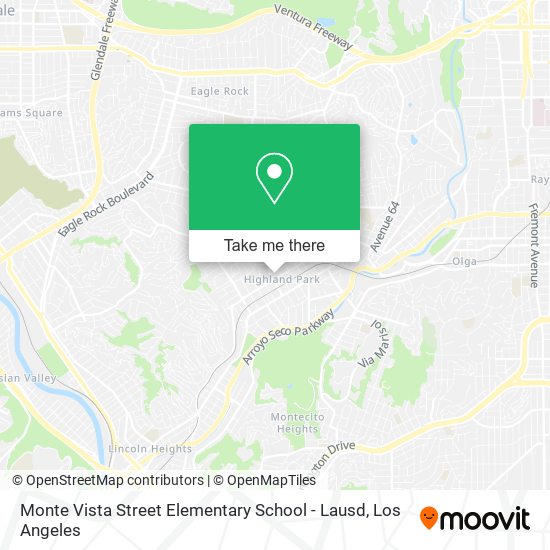 Monte Vista Street Elementary School - Lausd map