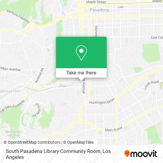 Mapa de South Pasadena Library Community Room