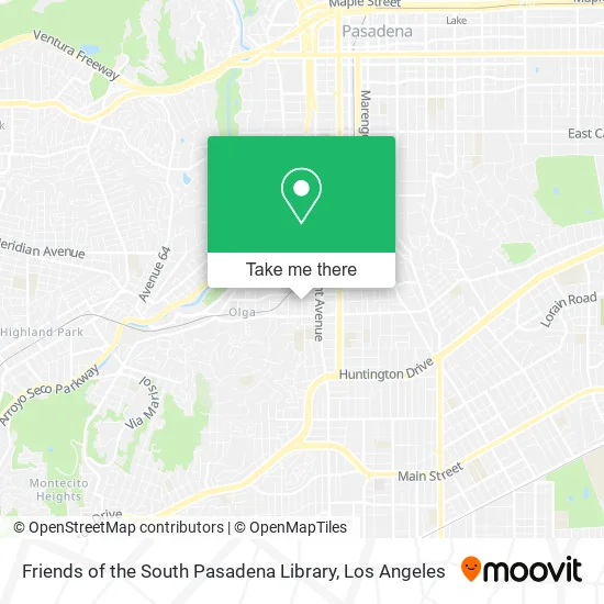 Mapa de Friends of the South Pasadena Library