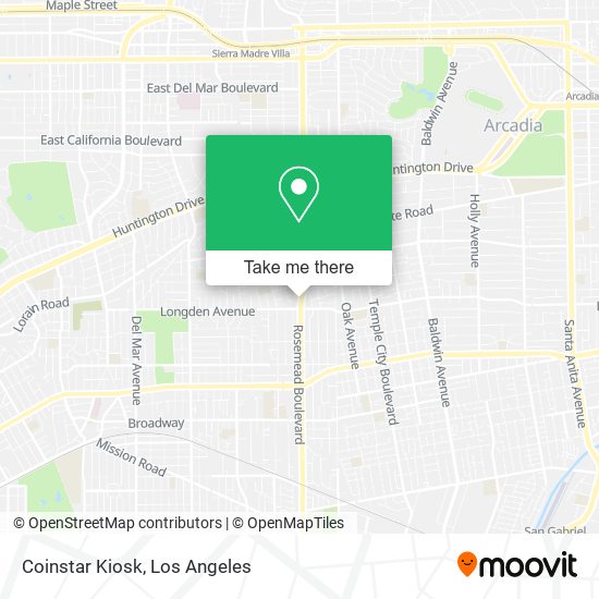 Coinstar Kiosk map