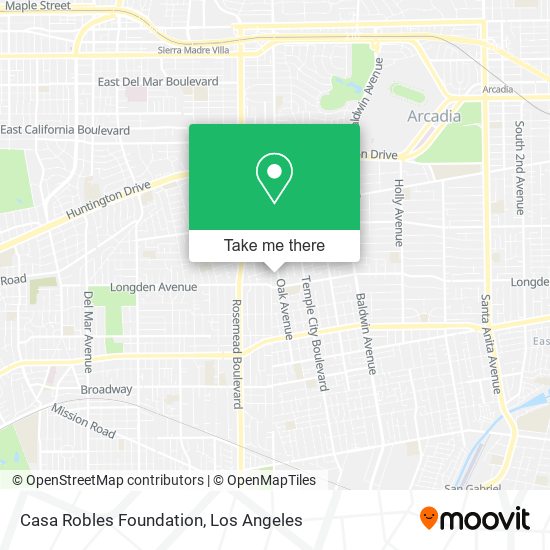 Casa Robles Foundation map