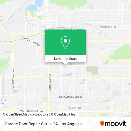 Garage Door Repair Citrus CA map